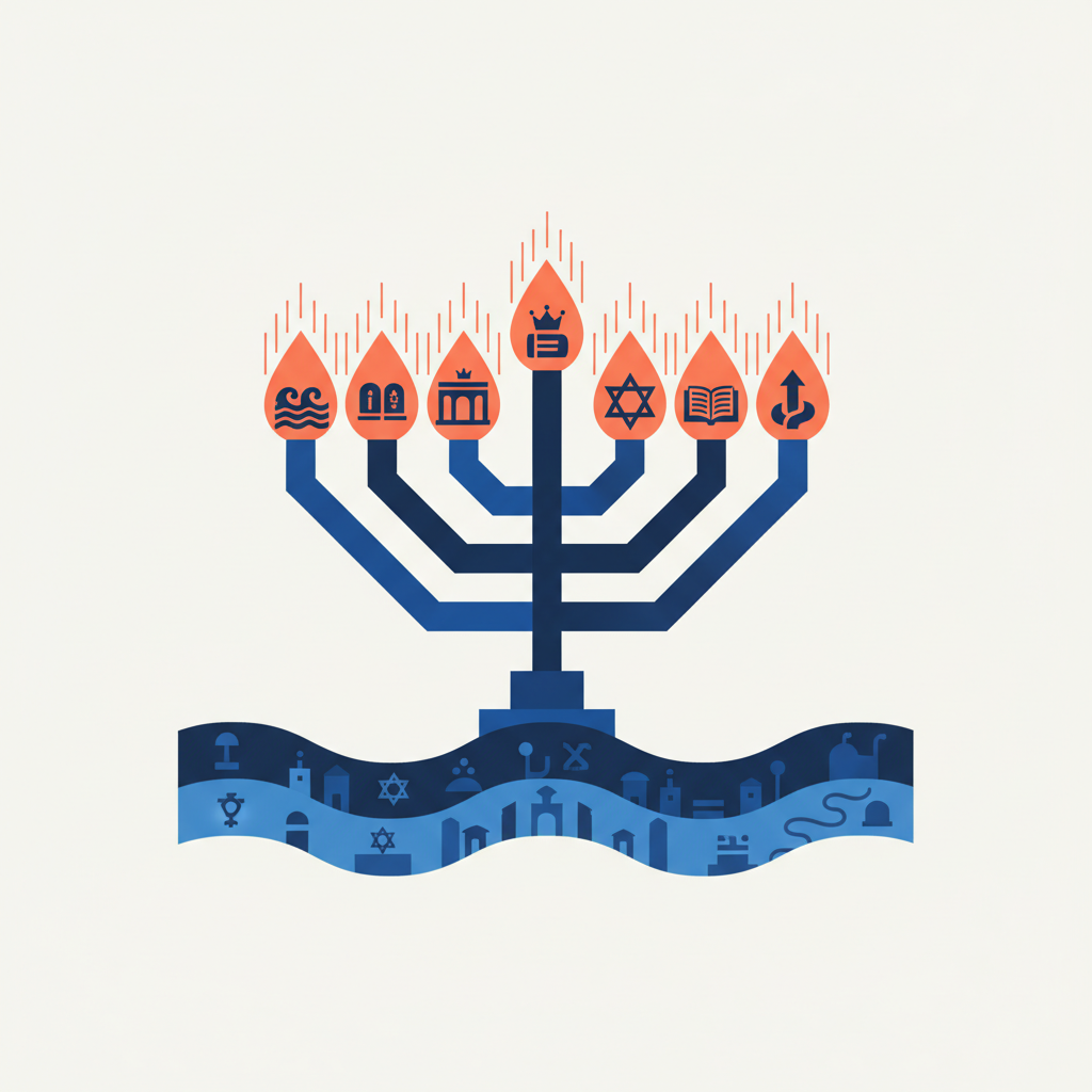 Les huit lumières de la Menorah dans l'histoire juive